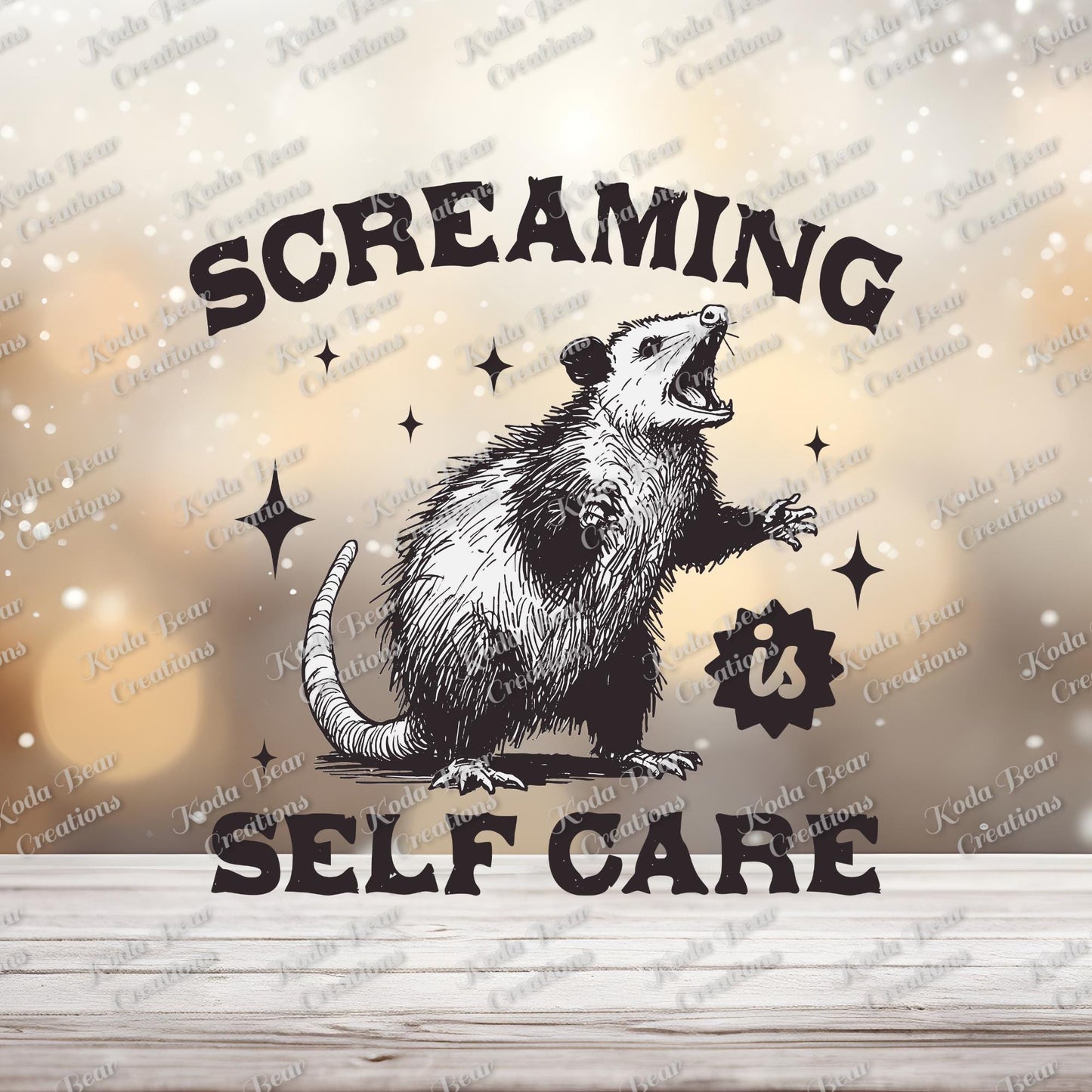 Screaming is Self Care UV DTF decal