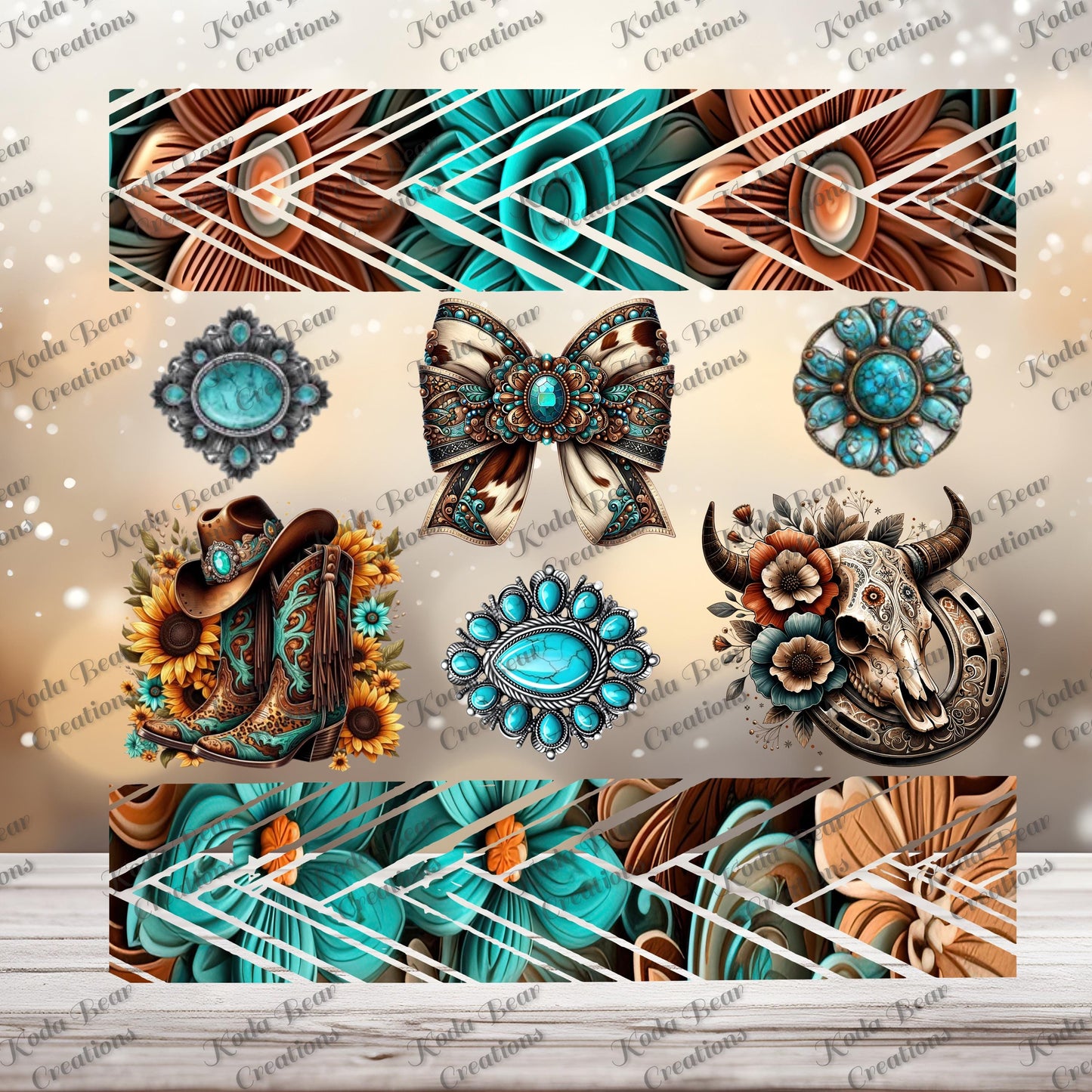 Western Element Sheet UV DTF Decals-E053