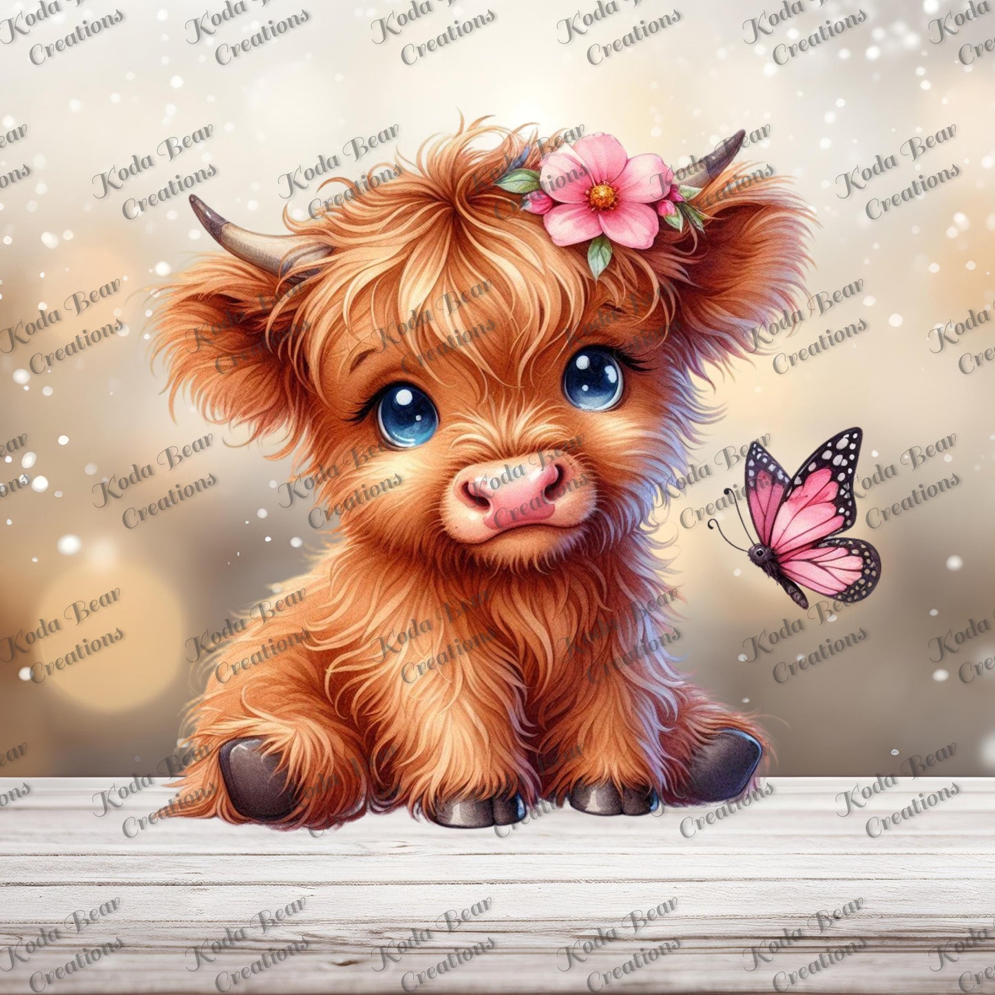 Highland Cow 1 UV DTF Decal-D018