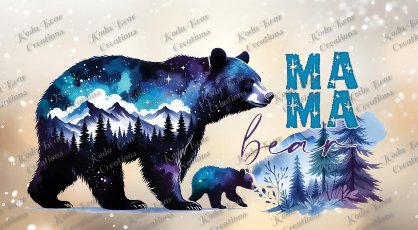 Mama Bear 16oz wrap UV DTF Decal-W008