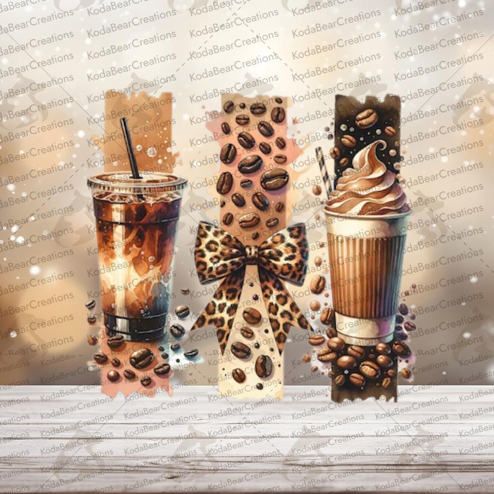 Coffee Brushstroke UV DTF Decal-D261