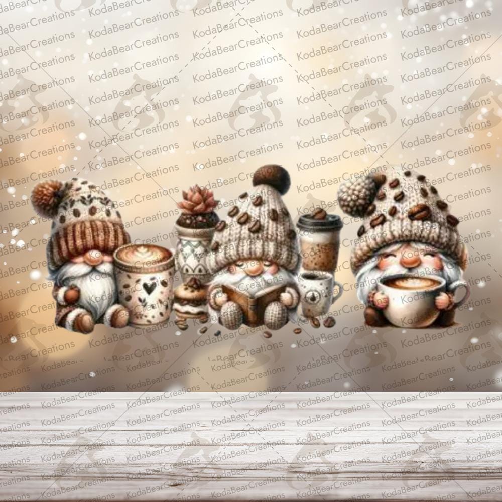 Coffee Gnomes UV DTF Decal-D264