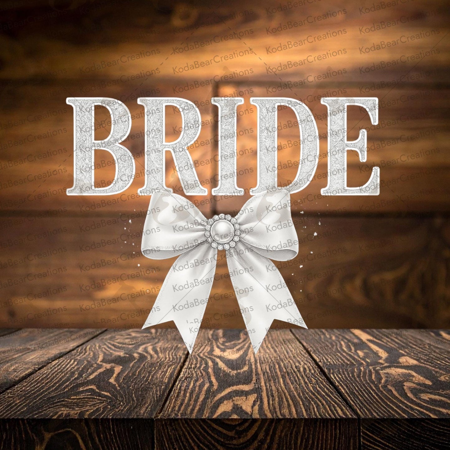 Bride Bow UV DTF Decal-D282