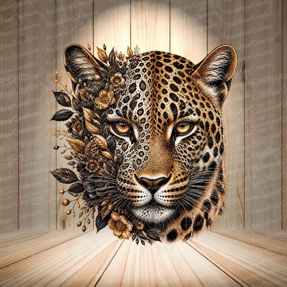 UV DTF decal, Floral Animals Tumbler Sticker, Waterproof 3.0in XL