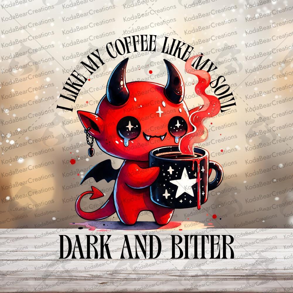 UV DTF Tumbler Wrap, Dark Bitter Waterproof XL Cup Decal Lifespan