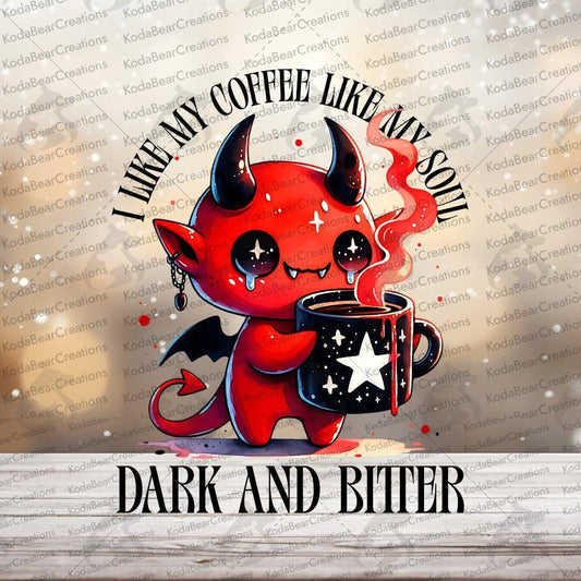 UV DTF Tumbler Wrap, Dark Bitter Waterproof XL Cup Decal Lifespan