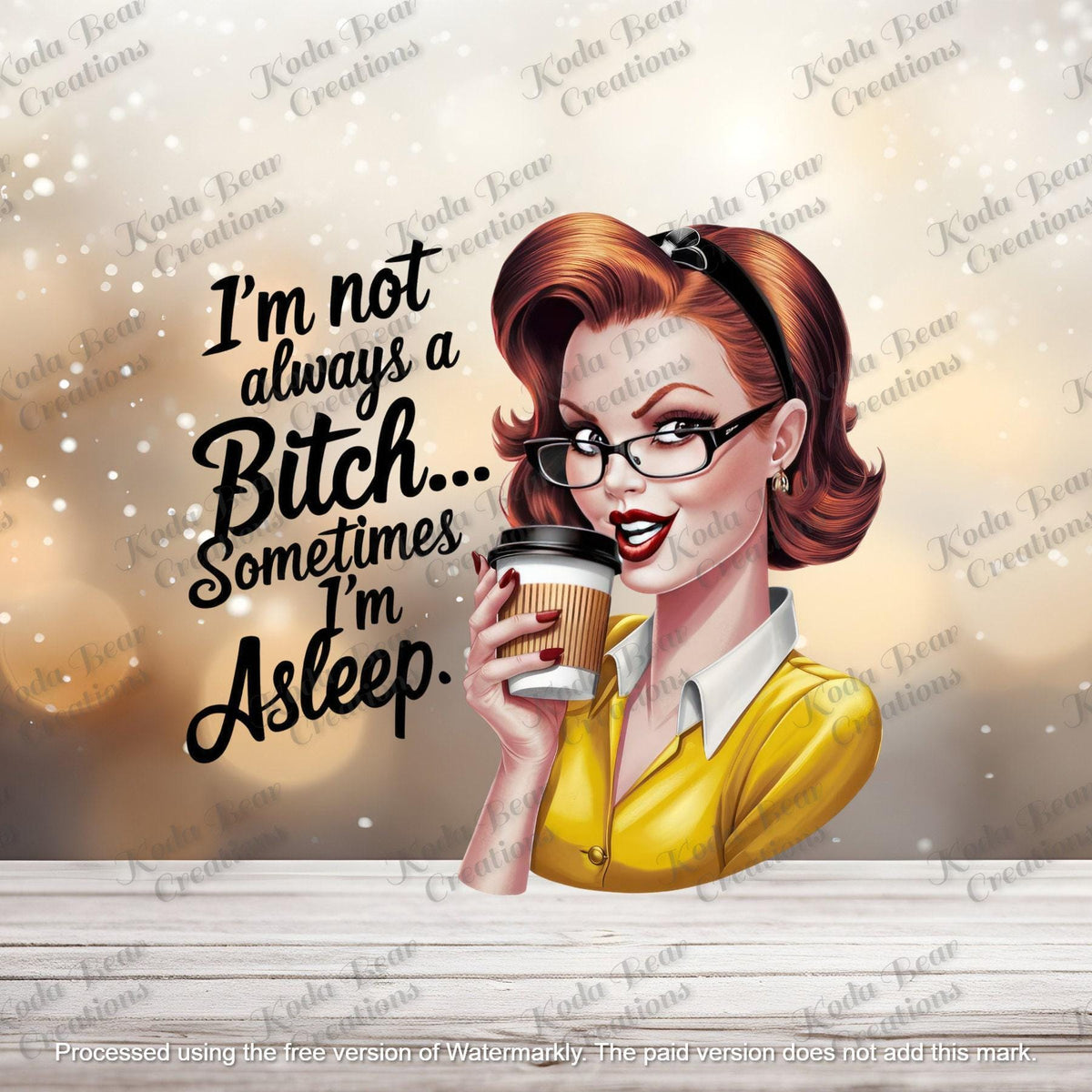 Uv Dtf Decal Sometimes I'm Asleep Tumbler Sticker, Ready-To-Press