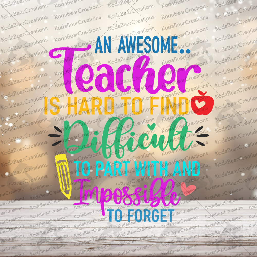 Awesome Teacher UV DTF Decal-D323