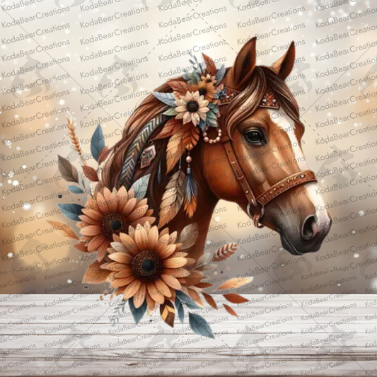 Boho Horse UV DTF Decal-D311