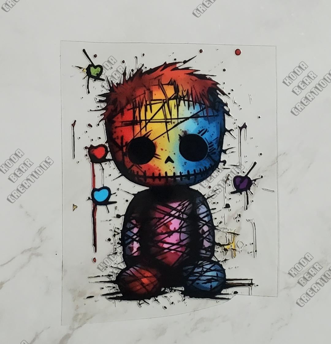 Color Splash Stitched Doll Decal