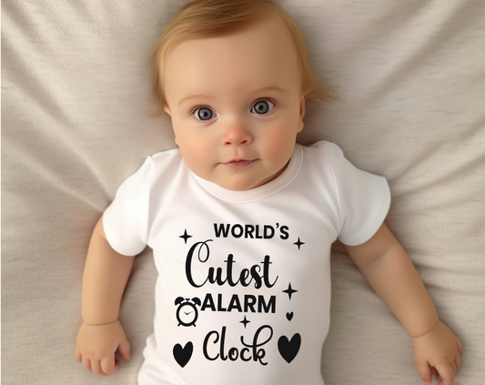 World's Cutest Alarm Clock Onesie/Bodysuit