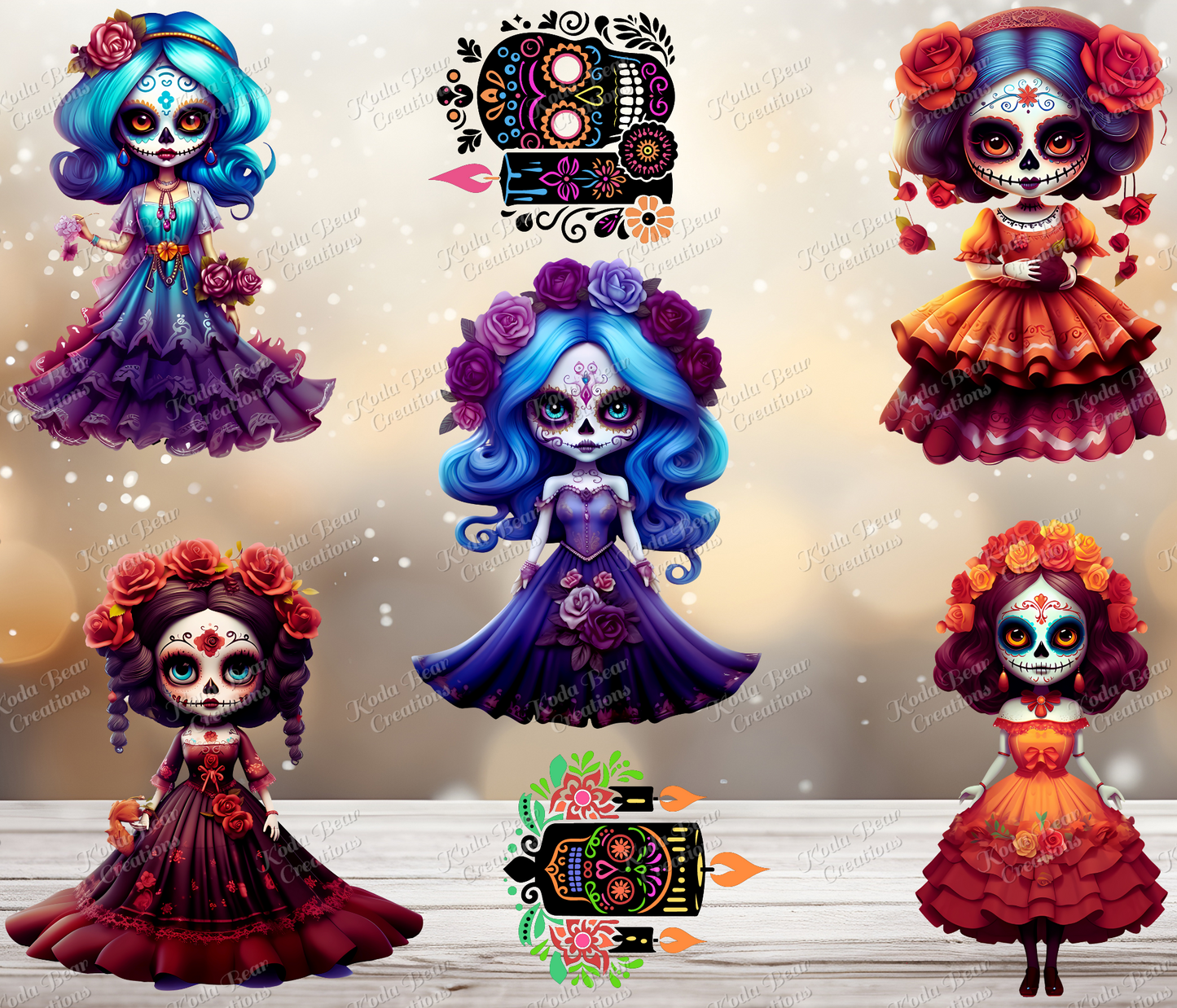 Day of the Dead Dolls Element Sheet