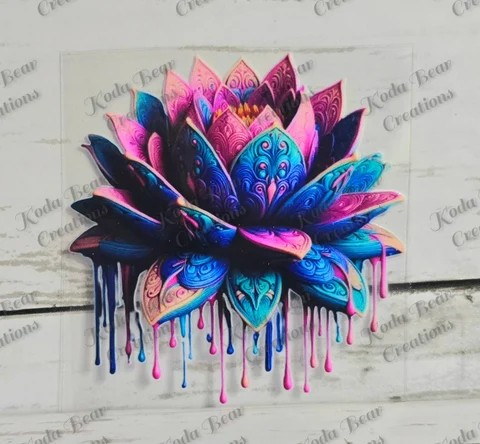 Dripping Lotus UV DTF Decal