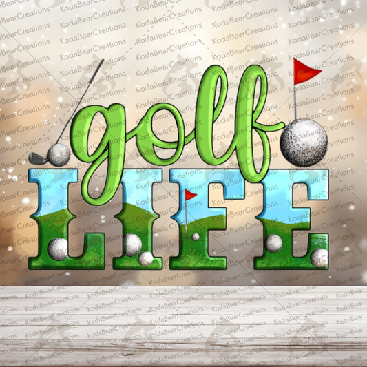 Golf Life UV DTF Decal-D280