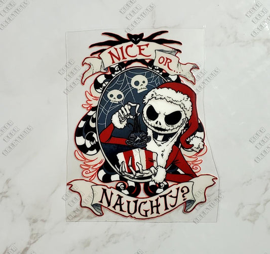 Naughty or Nice Skellie Decal