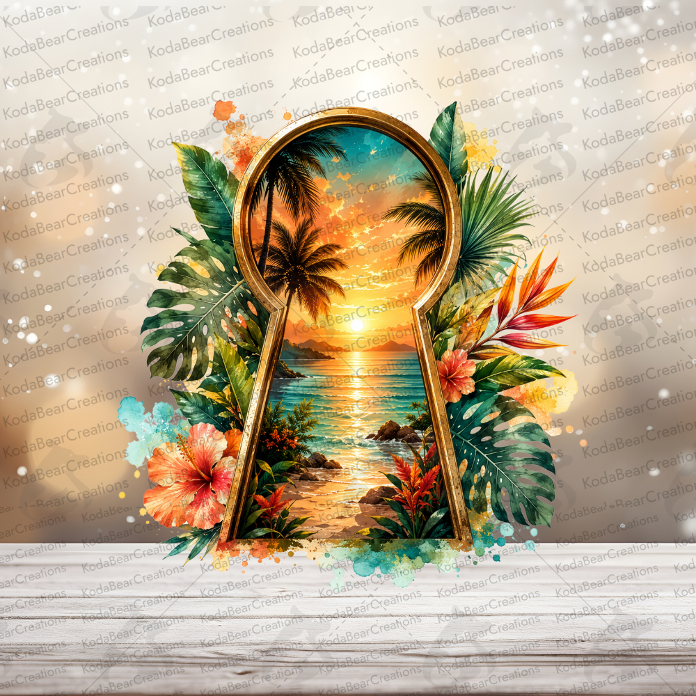 Paradise Unlocked UV DTF Decal-D347