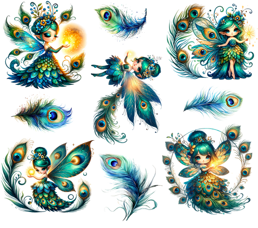 Peacock Fairies 2 Element Sheet