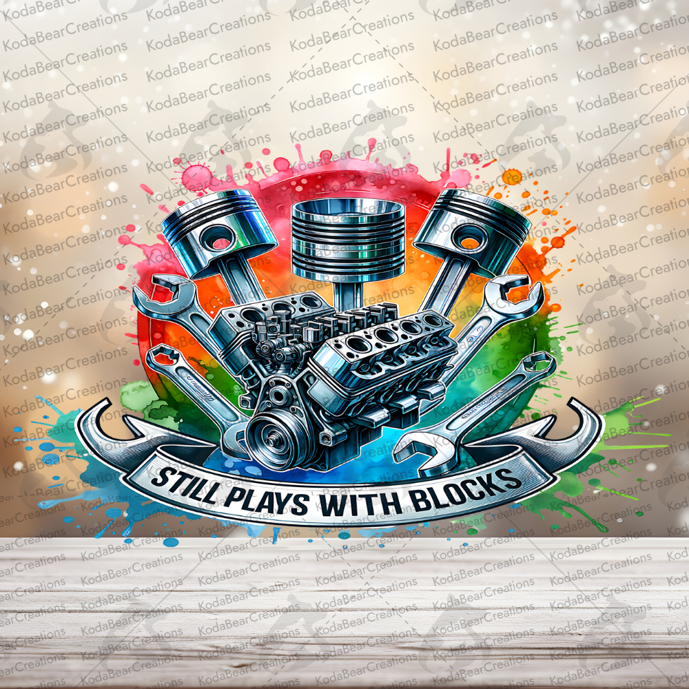 Still Plays with Blocks UV DTF Decal-D351