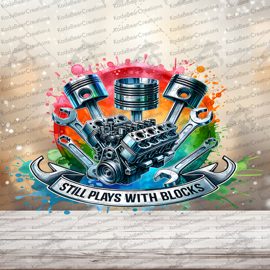 Still Plays with Blocks UV DTF Decal-D351