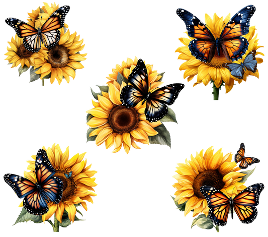 Butterflies and Sunflowers Element Sheet