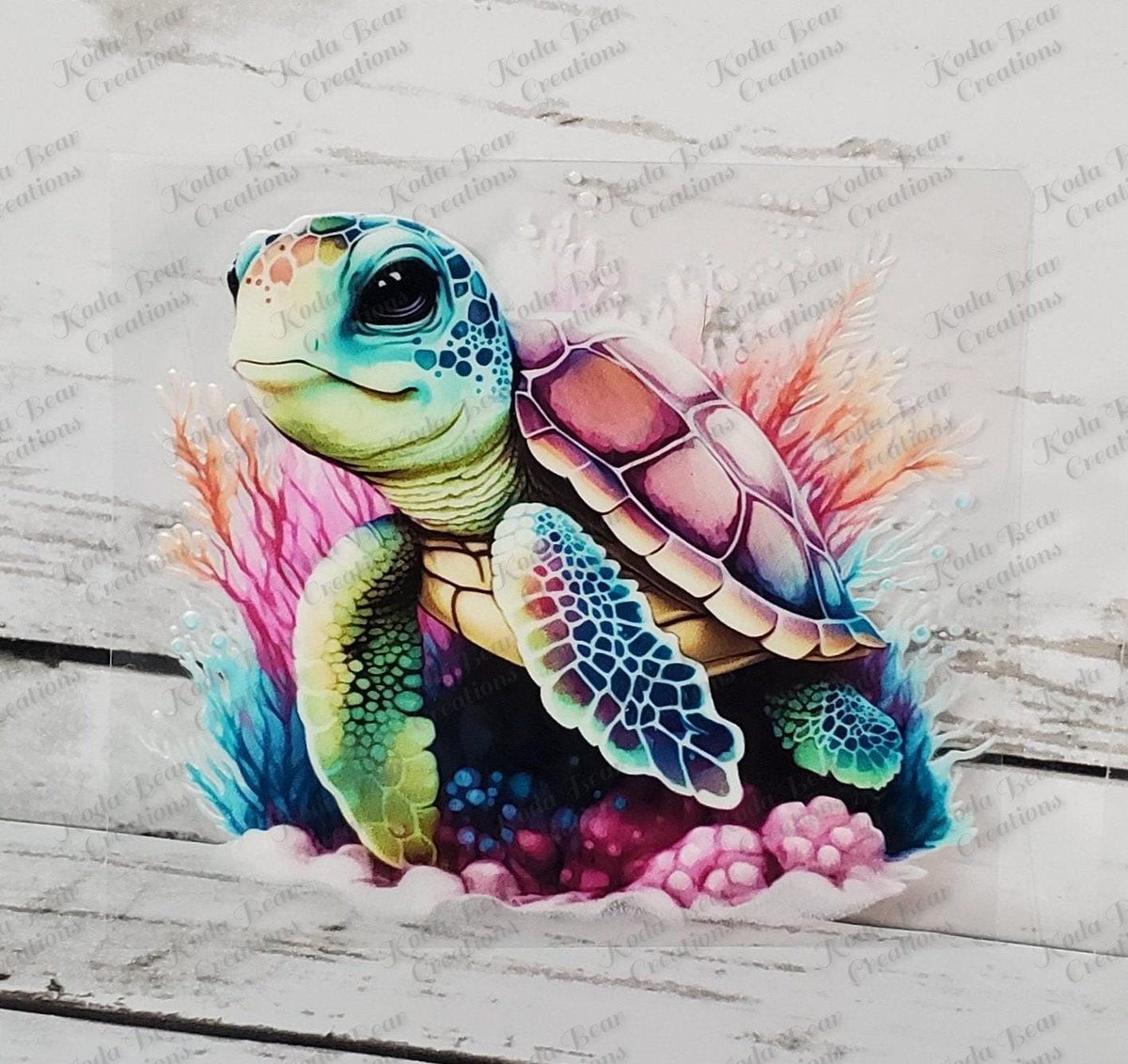 Sea Turtle DTF Transfer, UV Decal & Ready-to-Press Shirt Art Pack