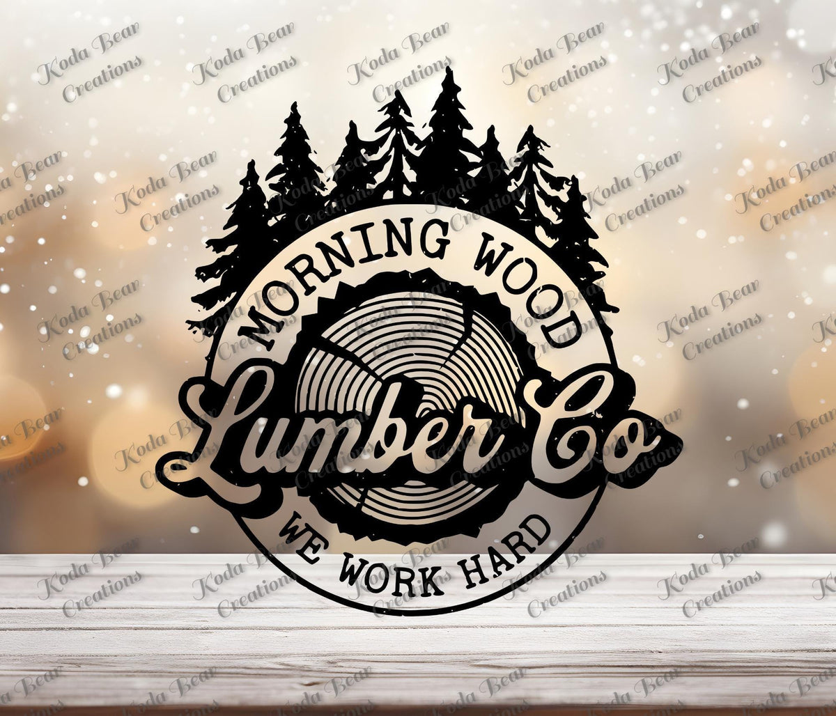 UV DTF decal, Lumber Co Tumbler Sticker, Ready To Press - 3 Sizes