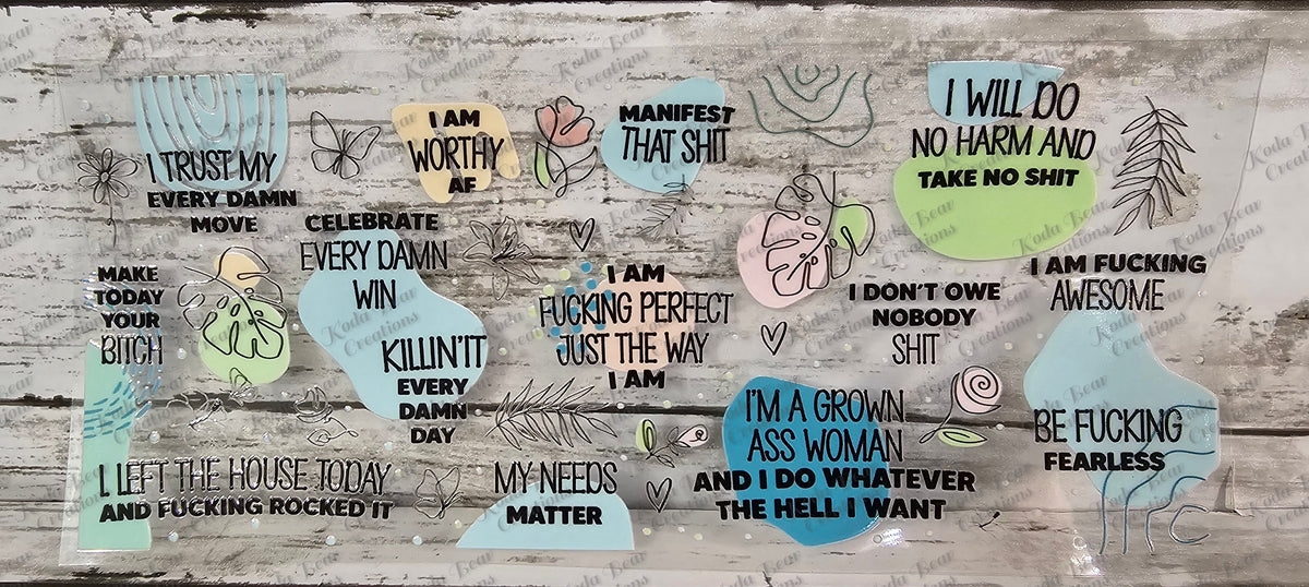 Positive Cursy Vibes 16oz wrap