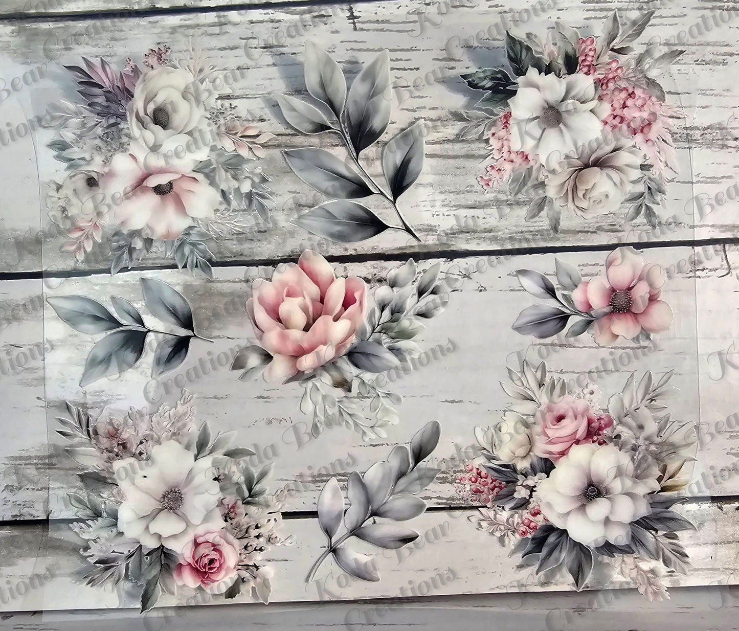 Pastel Floral Element Sheet UV DTF Decals