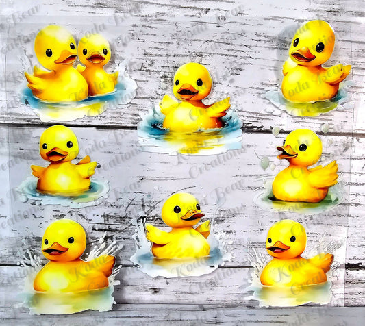 Rubber Duckies Element Sheet UV DTF Decals