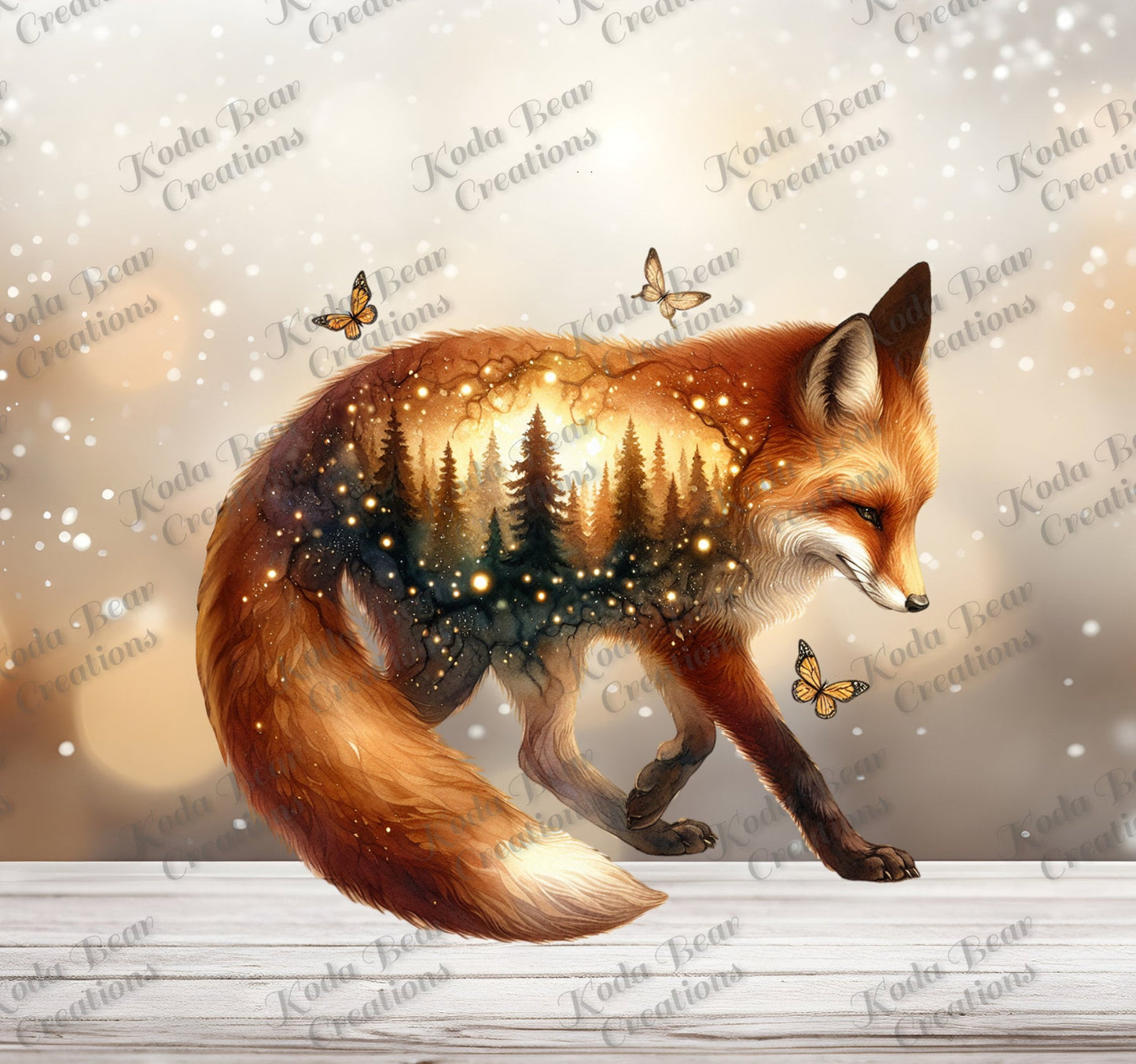Enchanted Fox UV DTF Decal-D118
