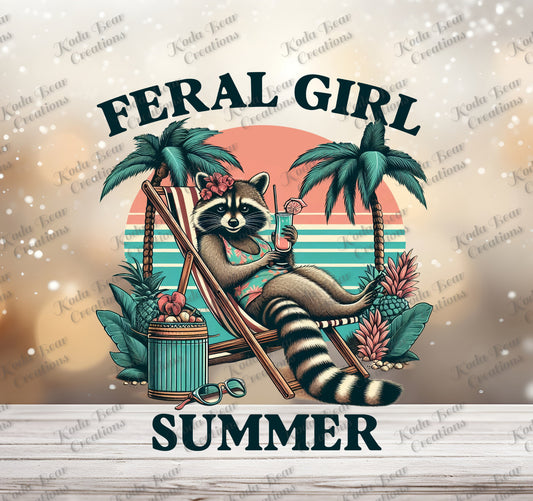 Feral Girl Summer UV DTF Decal-D235