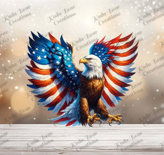 Eagle/Flag 2 UV DTF Decal