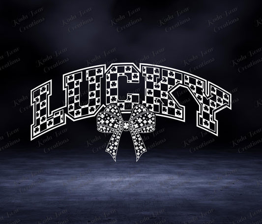 Lucky (white) UV Decal