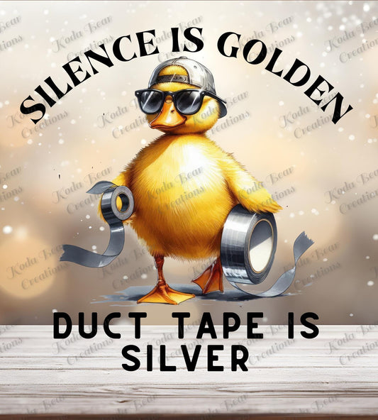 Silence Is Golden UV DTF decal