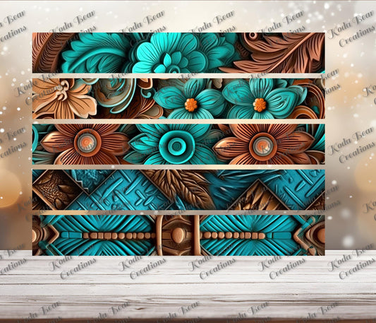 Tooled Leather Strips Sheet