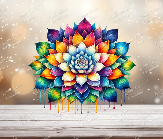 Lotus Drip UV DTF Decal