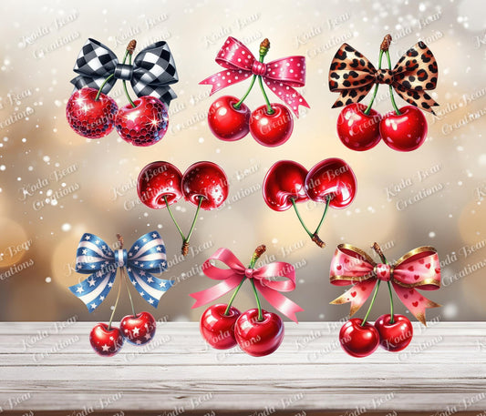 Cherries Element Sheet UV DTF Decals