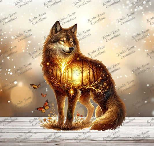 Enchanted Wolf UV DTF Decal-D209