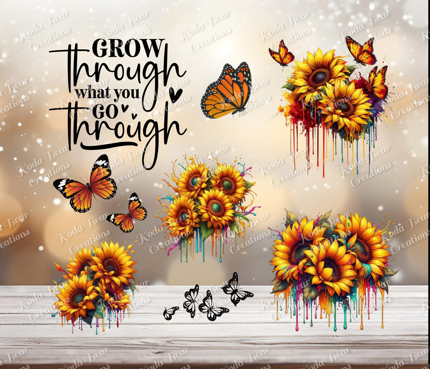 Grow Through Element Sheet UV DTF Decals