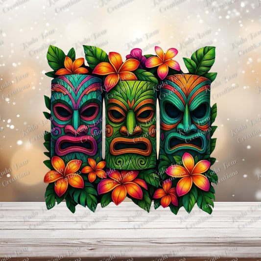 Tiki Masks UV DTF Decal