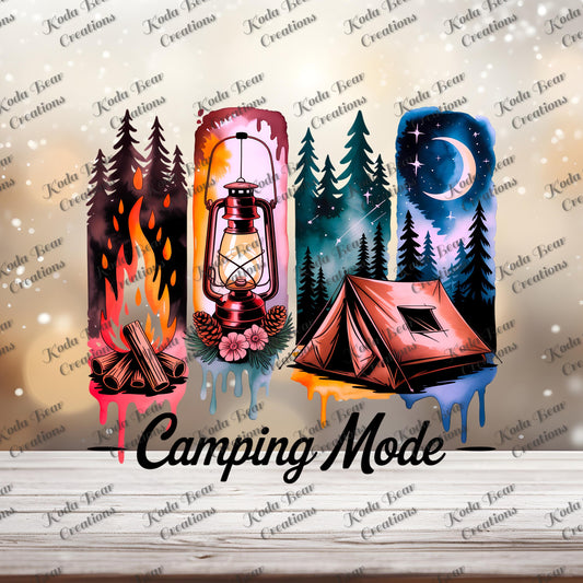 Camping Mode UV DTF Decal