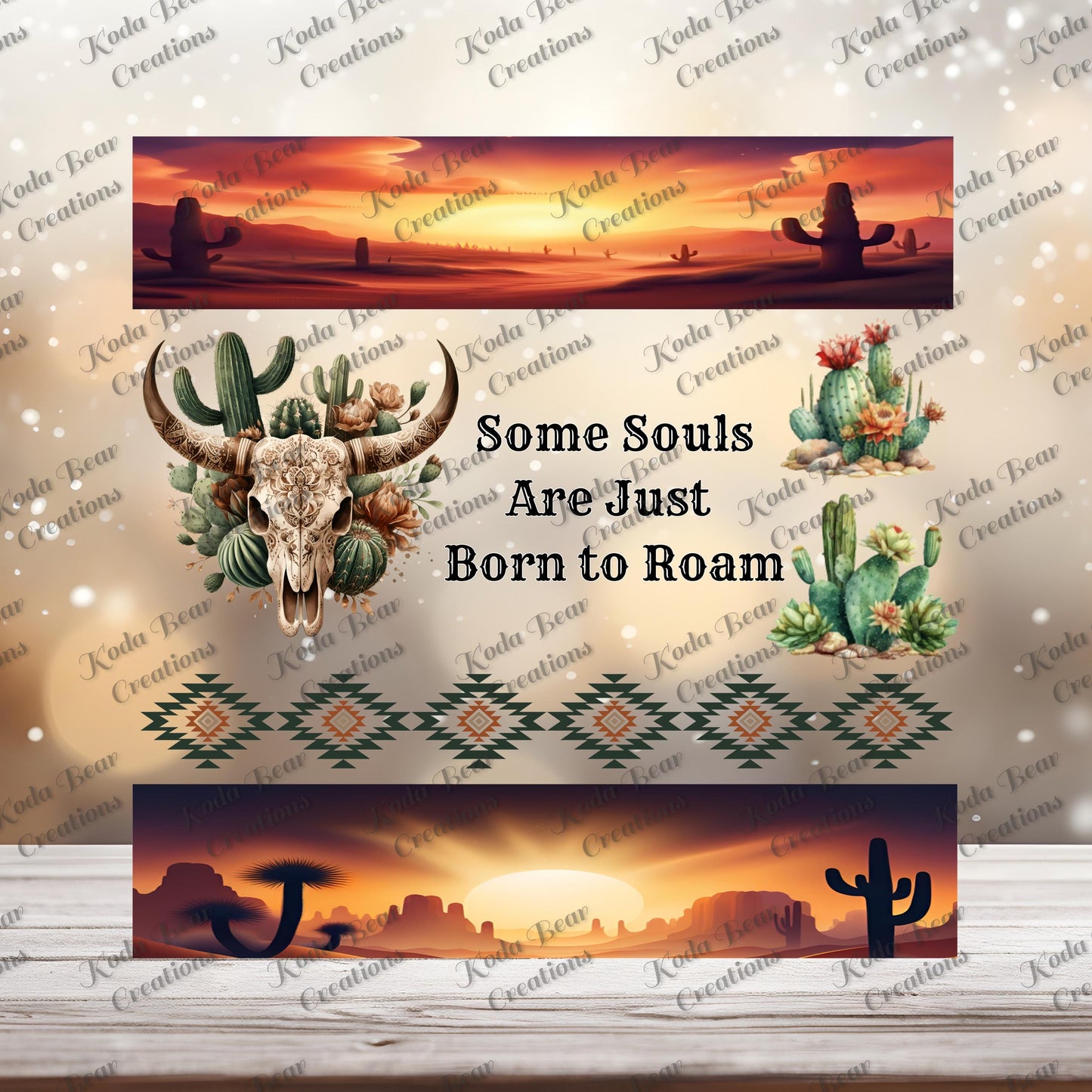 Western Big Element Sheet UV DTF Decals-E037