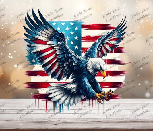 Eagle & Flag UV DTF Decal