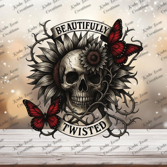 Beautifully Twisted UV DTF Decal