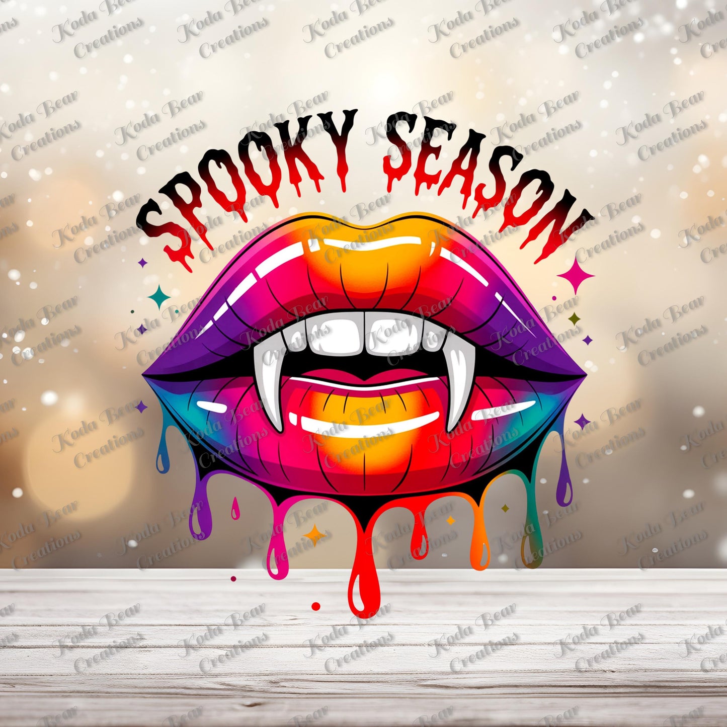 Spooky Season Lips DTF Decal