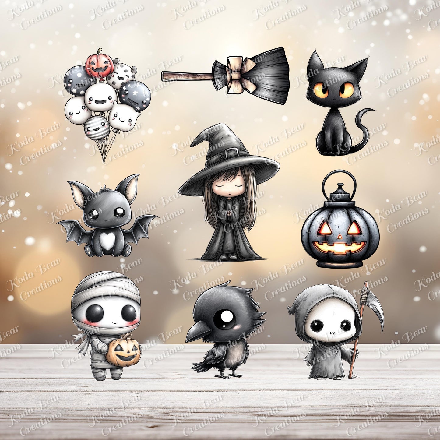 Halloween 1 Element Sheet UV DTF Decals