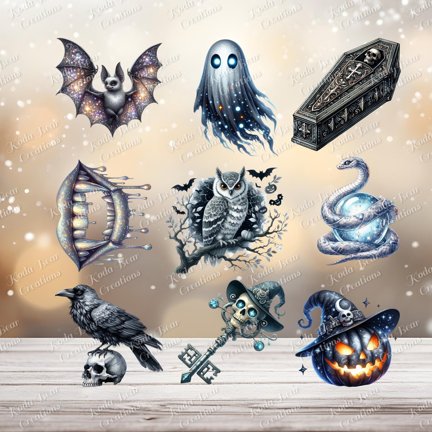 Halloween 2 Element Sheet UV DTF Decals