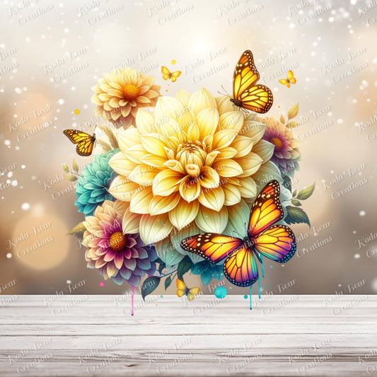 Yellow Flower UV DTF Decal
