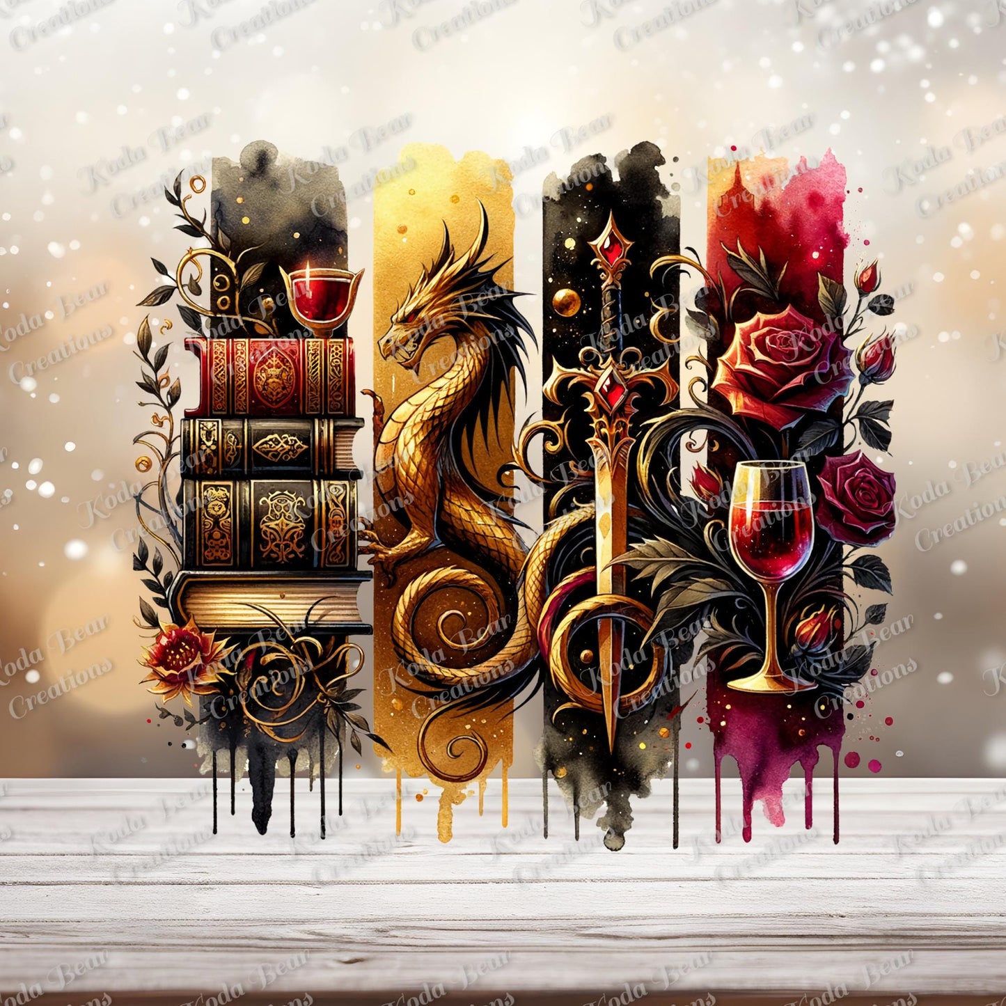 Book Lover Brushstrokes UV DTF Decal-D084