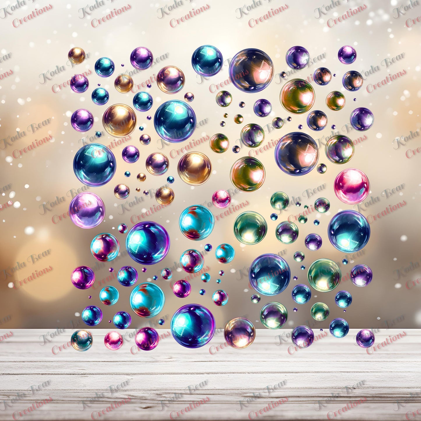 Bubbles Element Sheet UV DTF Decals-E072